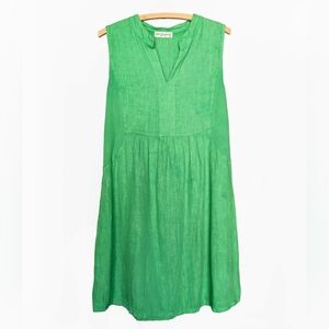 Terzo Millennio Linen Sleeveless Made In Italy Midi Length Dress Women's LARGE